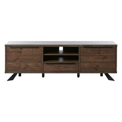 Picture of Caleb Oak Entertainment unit in Black/Brown by Iniko
