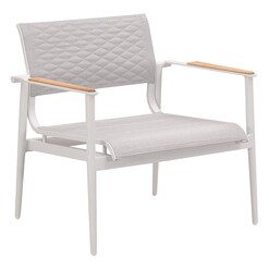 Picture of California Outdoor Teak & Aluminium Armchair Metal White/Natural Indosoul