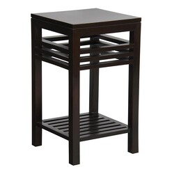 Picture of Caliope Mahogany Side Table in Chocolate by Kayu Estate