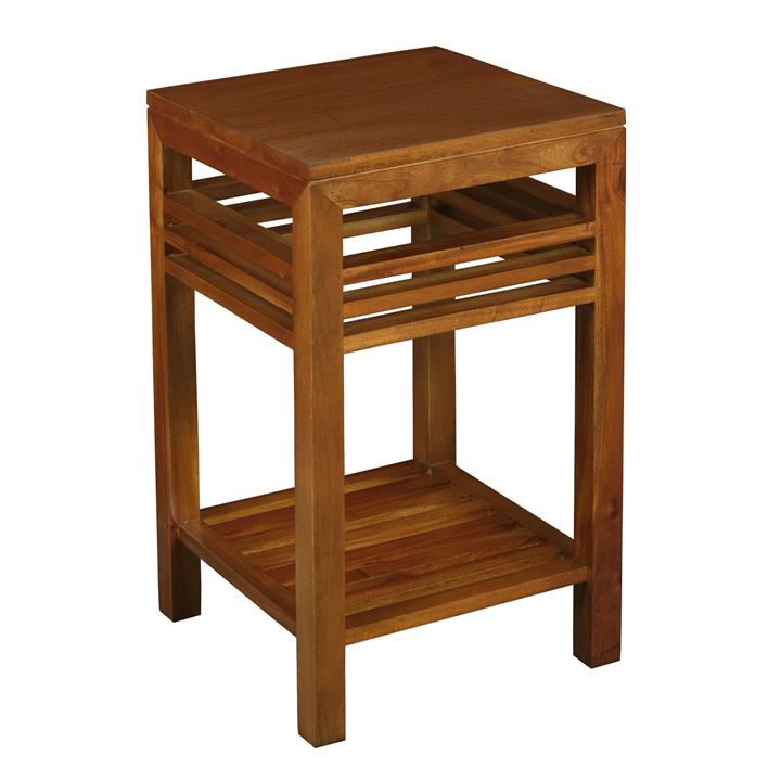 Picture of Caliope Mahogany Side Table in Light Pecan by Kayu Estate