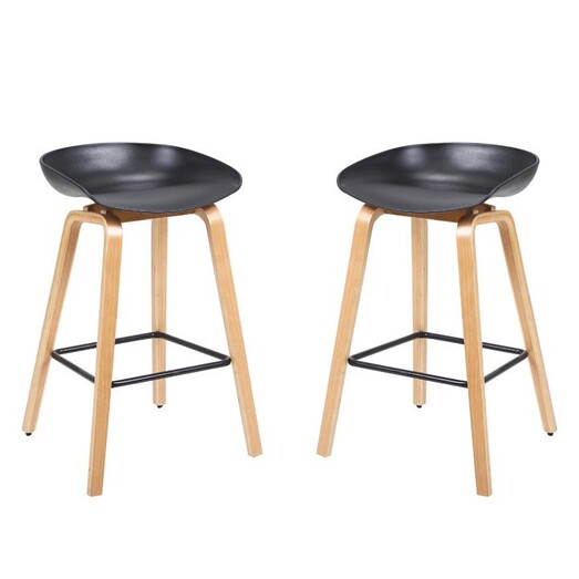 Picture of Calla Scandinavian Kitchen Counter Bar Stool 72cm - Black Picture of Calla Scandinavian Kitchen Counter Bar Stool 72cm - Black