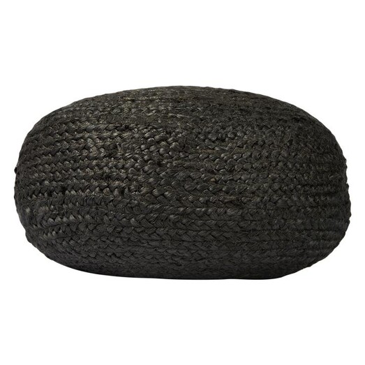 Picture of Calvert Black Jute Pouf Vintage Design Homewares