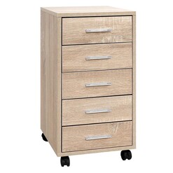 Picture of Camille 5-Drawer Filing Cabinet MDF Natural Resort Living