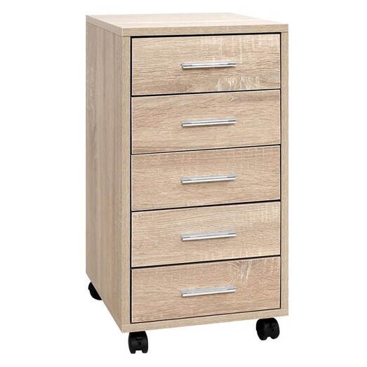 Picture of Camille 5-Drawer Filing Cabinet MDF Natural Resort Living