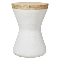 Picture of Canaveral Outdoor Side Table Metal Light Oak/White Casa Uno