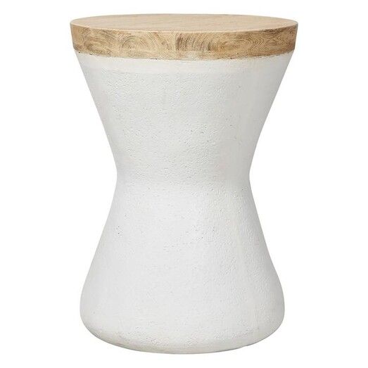 Picture of Canaveral Outdoor Side Table Metal Light Oak/White Casa Uno