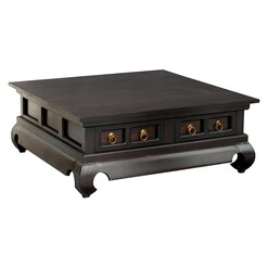 Picture of Candu Timber Square Coffee Table Mahogany Chocolate Kayu Estate