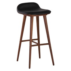 Picture of Capa Bar Stool, Black/Walnut Wood Life Interiors