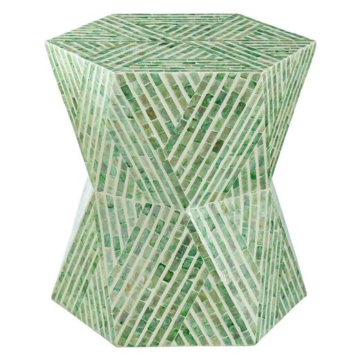Picture of Capiz Linear Stool in Green by Alliance Furniture Picture of Capiz Linear Stool in Green by Alliance Furniture