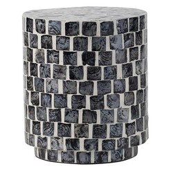 Picture of Capiz Tiled Stool in Black by Alliance Furniture