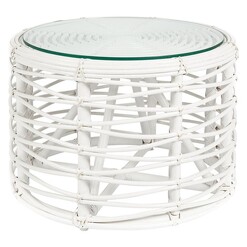 Picture of Caracas White Coffee Table Rattan Casa Uno