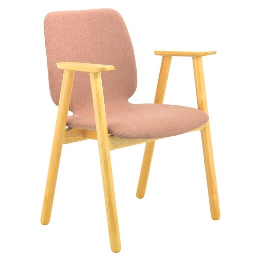 Picture of Carliah Dining Armchair, Burnt Umber/Natural Fabric Iniko