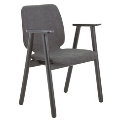 Picture of Carliah Dining Armchair, Dark Grey/Black Fabric Iniko