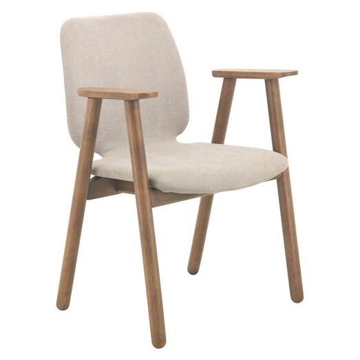 Picture of Carliah Dining Armchair, Light Grey/Cocoa Fabric Iniko