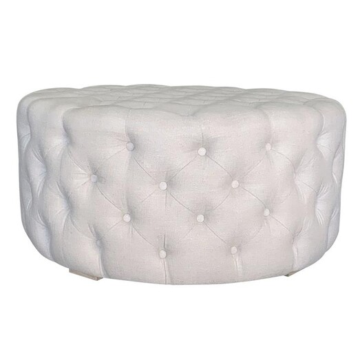 Picture of Carlton Fabric Round Ottoman Linen Oatmeal Jac Home Living Picture of Carlton Fabric Round Ottoman Linen Oatmeal Jac Home Living