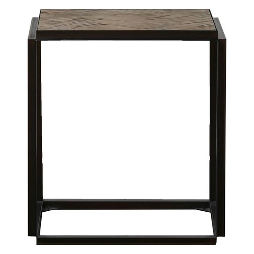 Picture of Carmela Reclaimed Elm Side Table Plywood Timber/Black Castle Road Interiors