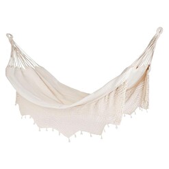Picture of Carmen Cotton Crochet Hammock Size Double in Cream by Fab Habitat
