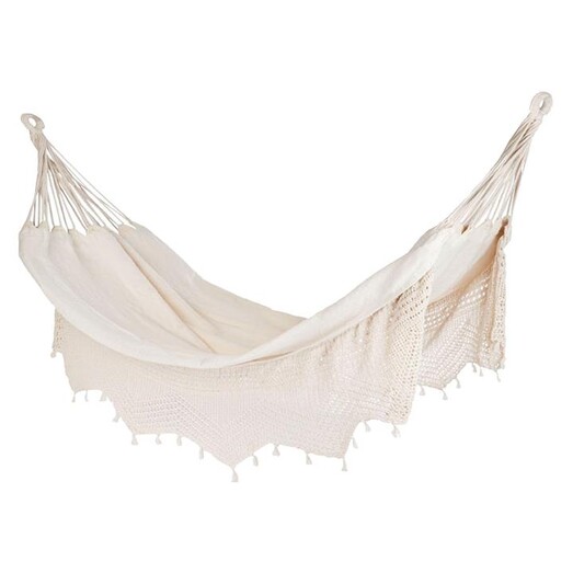 Picture of Carmen Cotton Crochet Hammock Size Double in Cream by Fab Habitat