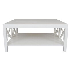 Picture of Carmina Crossed Coffee Table Wood White Dasch Design