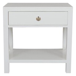 Picture of Carmina Crossed Side Table Wood White Dasch Design