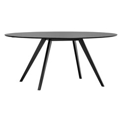 Picture of Carol Wooden Oval Dining Table in Black by Eastern Warehouse