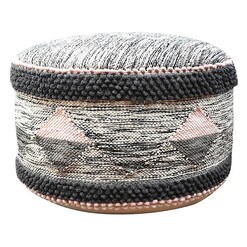 Picture of Carolina Ottoman Cotton Grey/Pastel Pink j.elliot HOME