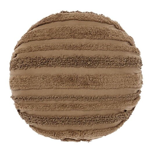 Picture of Carter Round Cotton Cushion in Dark Green by Linen House