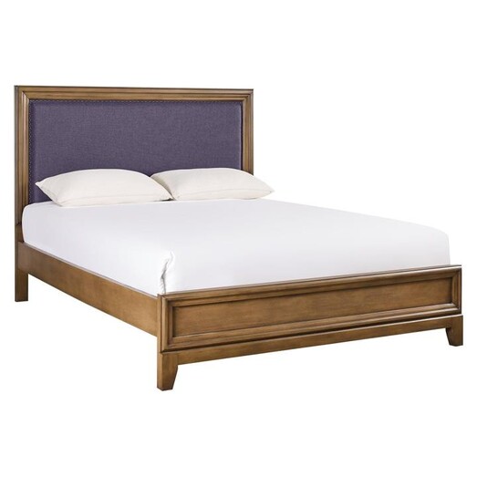 Picture of Carter Wooden Solid Timber Bed Frame Double Size - Charcoal & Brown