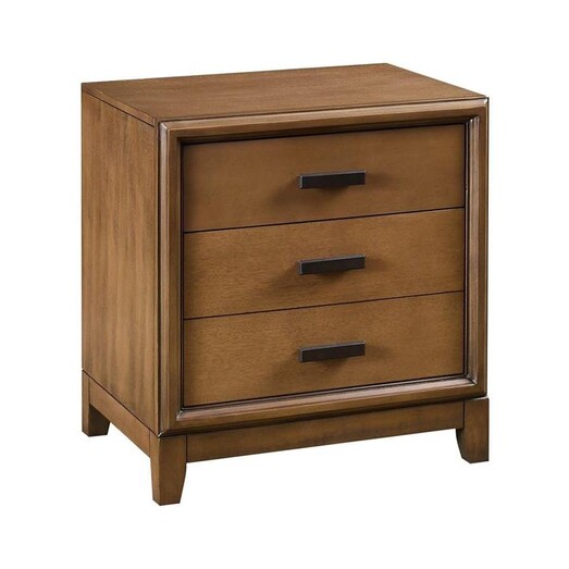 Picture of Carter Wooden Solid Timber Bedside Nightstand Side Table W/ 3-Drawers - Brown Picture of Carter Wooden Solid Timber Bedside Nightstand Side Table W/ 3-Drawers - Brown