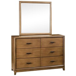 Picture of Carter Wooden Solid Timber Chest Of 6-Drawers Tallboy Storage Cabinet - Brown