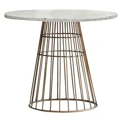 Picture of Caryn Terrazzo Bar Table Concrete White/Gold Castle Road Interiors