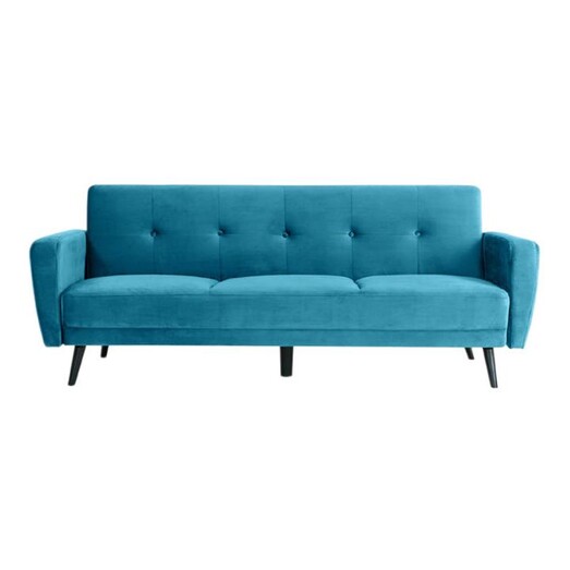 Picture of Caspian 3-Seater Velvet Sofa Bed Pastel Teal Regal Royal Design Picture of Caspian 3-Seater Velvet Sofa Bed Pastel Teal Regal Royal Design