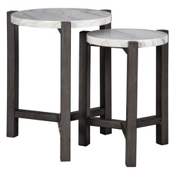 Picture of Cassidy Nesting Coffee Tables (Set of 2) Wood Black/White Jasper Home Living