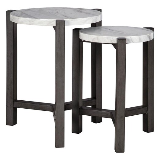 Picture of Cassidy Nesting Coffee Tables (Set of 2) Wood Black/White Jasper Home Living