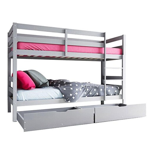 Picture of Castiel 2-in-1 Bunk Bed with Twin Drawers Pine Grey Regal Royal Design Picture of Castiel 2-in-1 Bunk Bed with Twin Drawers Pine Grey Regal Royal Design