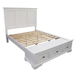 Picture of Catseye Acacia Storage Bed White/Black Dover Mason