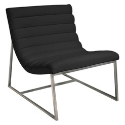 Picture of Caviar Sofa Chair, Black Leather SkyBlue