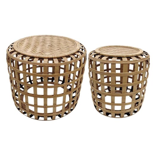 Picture of Cayman Set of 2 Bamboo Tables in Natural by j.elliot HOME Picture of Cayman Set of 2 Bamboo Tables in Natural by j.elliot HOME