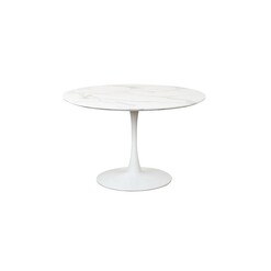 Picture of Cecil Round Dining Table Marble Effect 120cm - White Sevella