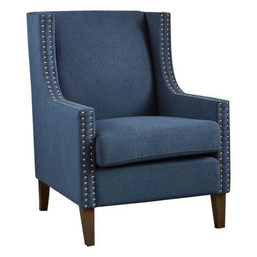 Picture of Cecilia Club Chair Fabric Navy Blue SkyBlue