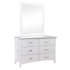 Picture of Celeste Hampton Solid Wooden Chest Of 6-Drawers Dresser Sideboard - White