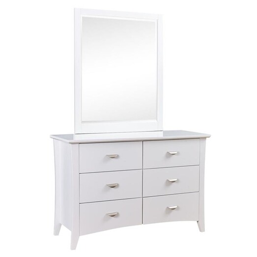 Picture of Celeste Hampton Solid Wooden Chest Of 6-Drawers Dresser Sideboard - White Picture of Celeste Hampton Solid Wooden Chest Of 6-Drawers Dresser Sideboard - White