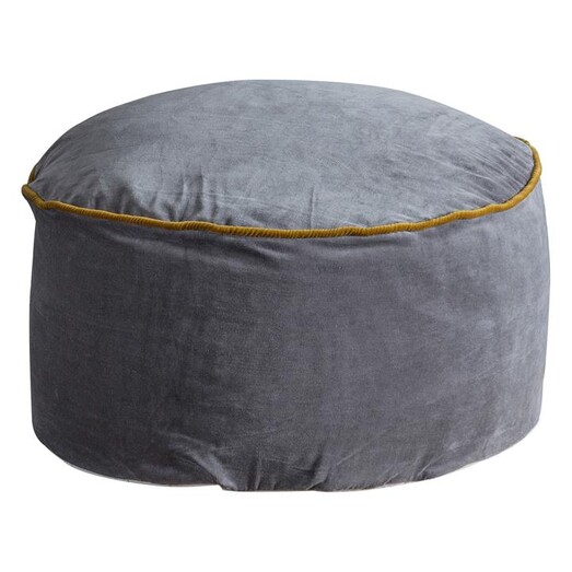 Picture of Cenk Velvet Pouffe Cotton Grey Castle Road Interiors Picture of Cenk Velvet Pouffe Cotton Grey Castle Road Interiors