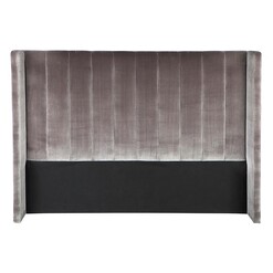 Picture of Central Park Velvet Queen Bed Head Fabric Charcoal CAFE Lighting & Living