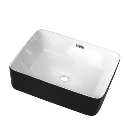 Picture of Ceramic Bathroom Basin Sink Vanity Above Counter Basins Bowl Black White