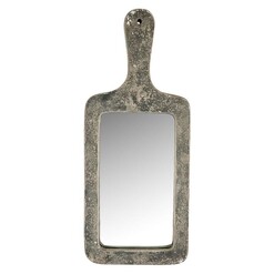 Picture of Ceramic Wall Mirror with Handle Black Casa Uno