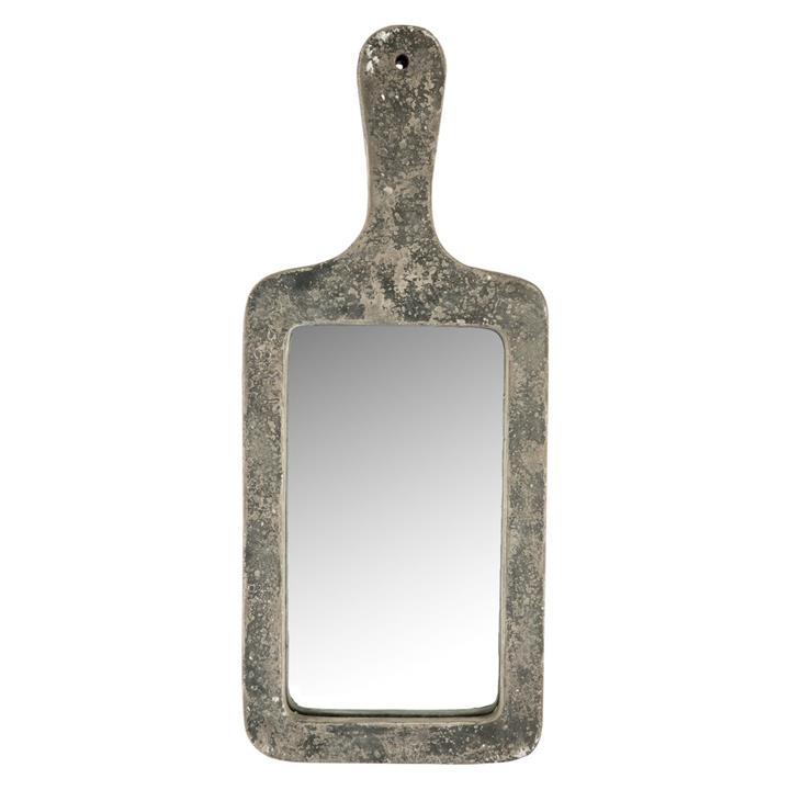 Picture of Ceramic Wall Mirror with Handle Black Casa Uno