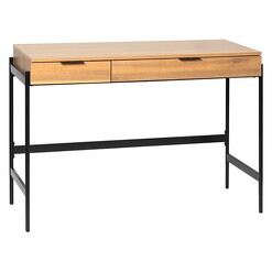 Picture of Chadwick 2 Drawer Study Desk in Walnut by HelloFurniture