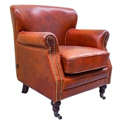 Picture of Chandler Armchair Leather Vintage Cigar Searles Homewares