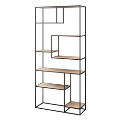 Picture of Charity Shelving Unit Steel Natural/Black Living by Design